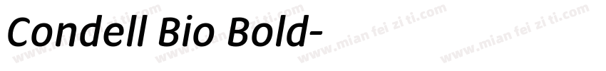 Condell Bio Bold字体转换